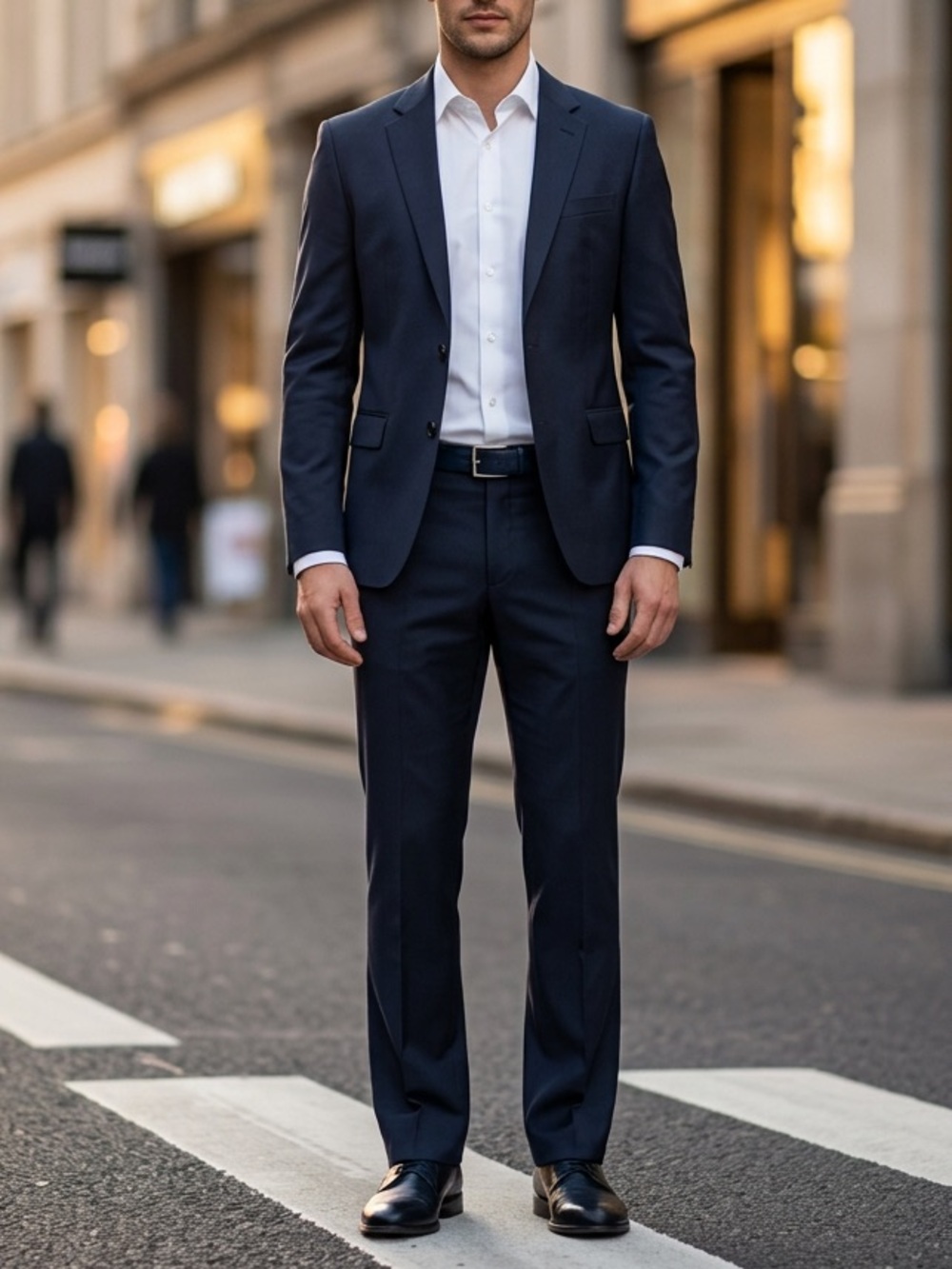 TIGER OF SWEDEN Trey Straight Leg Suit Trousers in Dark Navy